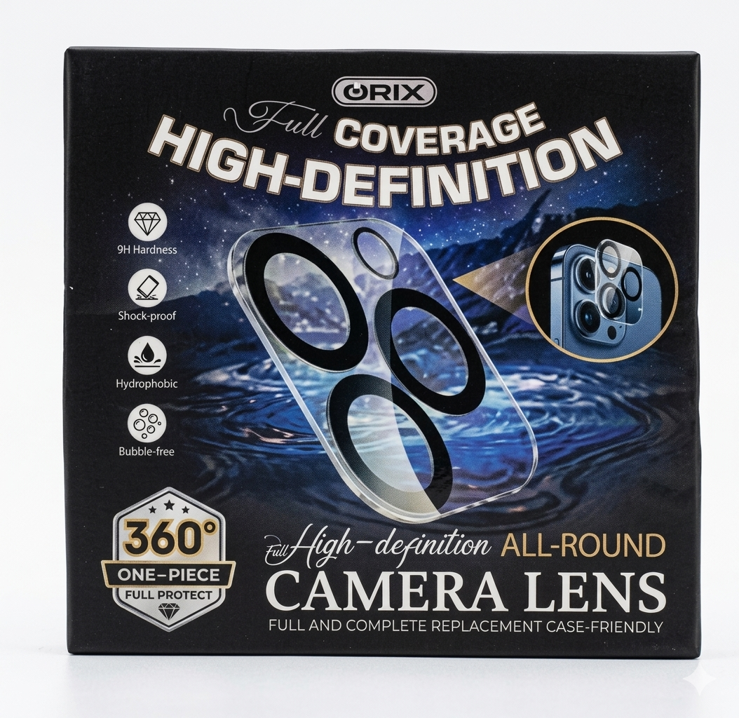 Orix lens ORIX One-Piece Camera Lens Protector | 360° Full Coverage Case-Friendly Film - Image 1