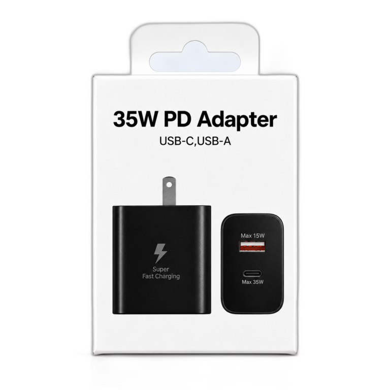 Dual-Port Quick Charger 35W (USB-A + Type-C / White Edition)