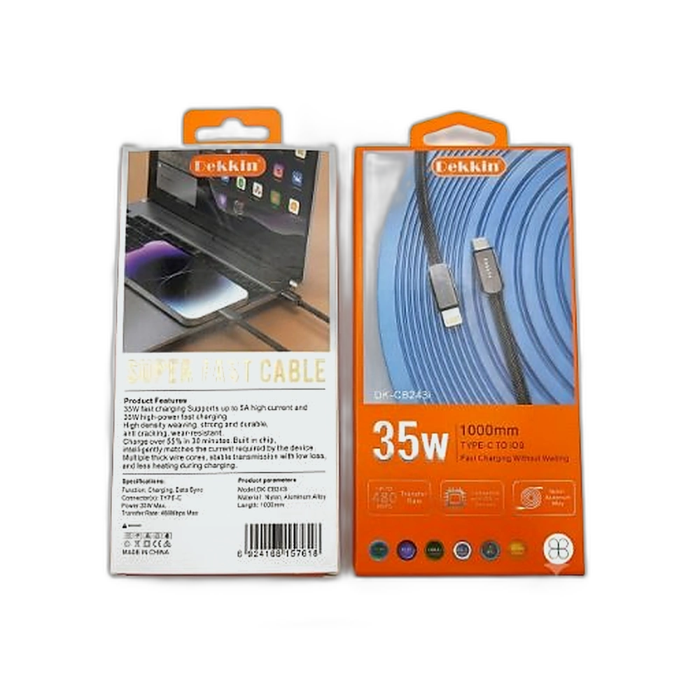mobile_cable_5348_studio_hd Dekkin DK-CB243i Fast Charging Cable (Type-C to Lightning) - 35W PD - Image 1